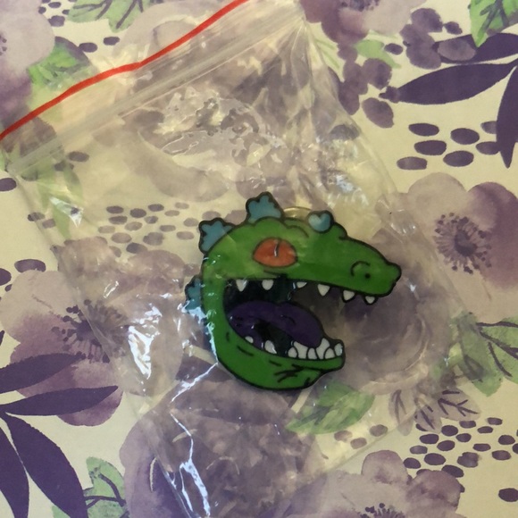 Rugrats Reptar Head Dinosaur Nickelodeon Cartoon 90s Metal Enamel Pin Brooch - Picture 3 of 5